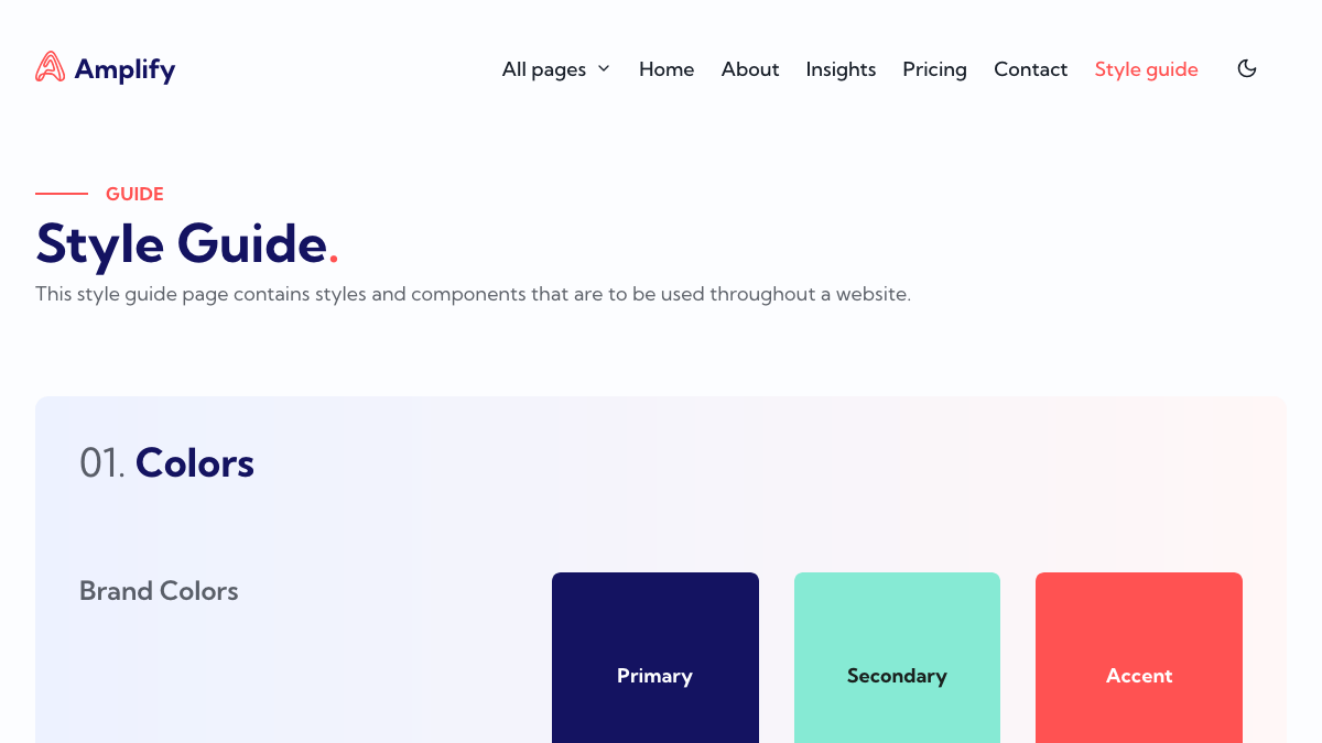 Style Guide - Amplify
